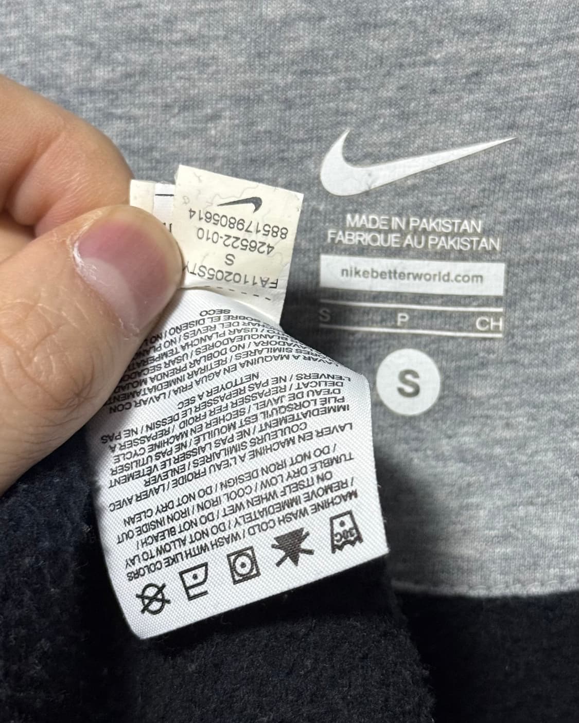 나이키 00s 빅로고 블랙 스웻 후디 후드 집업 올드스쿨 S 90  상품이미지7