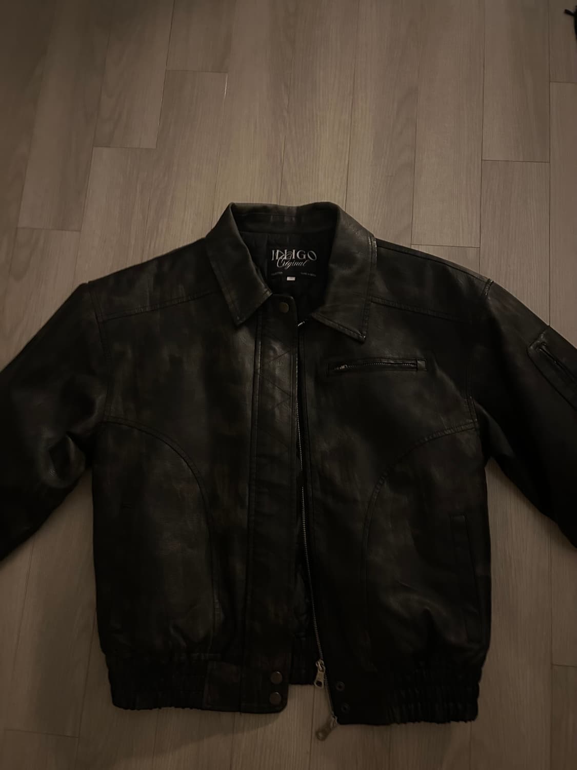 일리고 레더 봄버자켓 상품이미지1