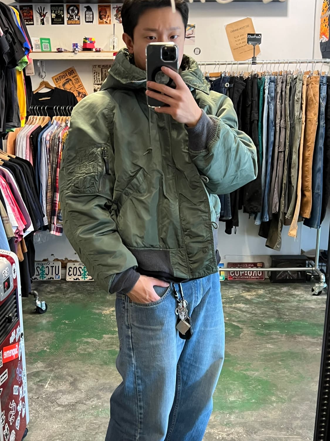 90' [XL] 미군 N2B USA 밀리터리 군납 플라이트 봄버 항공점퍼 상품이미지3