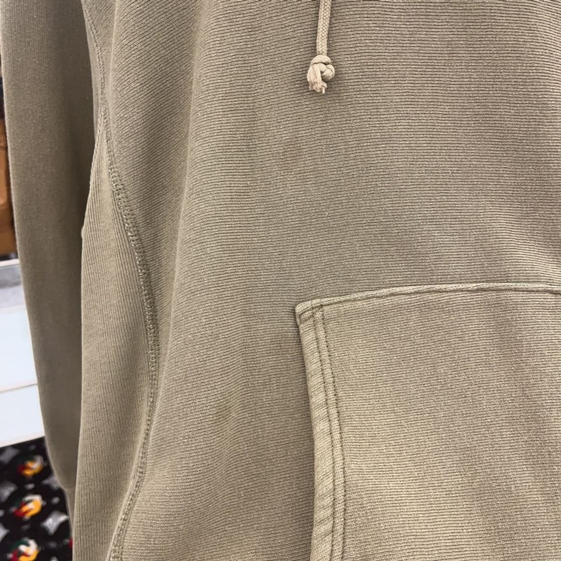 챔피언 리버스위브 올리브 카키 말차 후드티 L C06802 상품이미지7