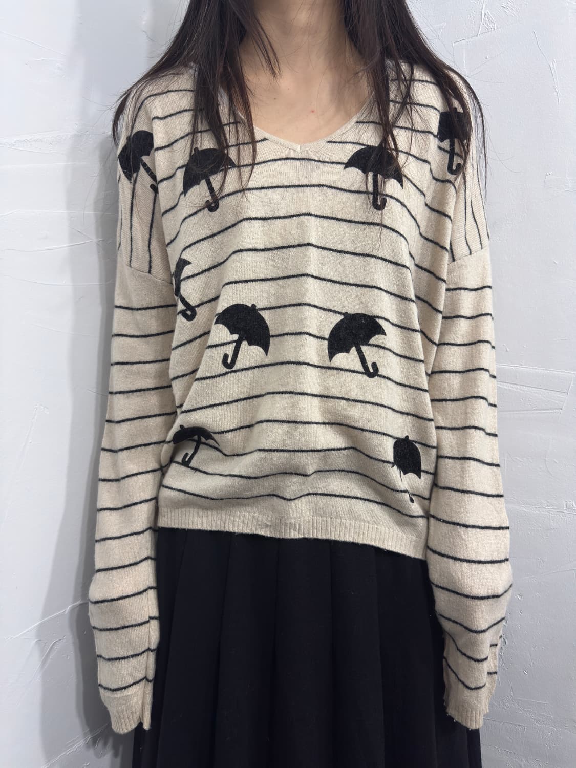 lolotas&l umbrella stripe knit top 상품이미지1