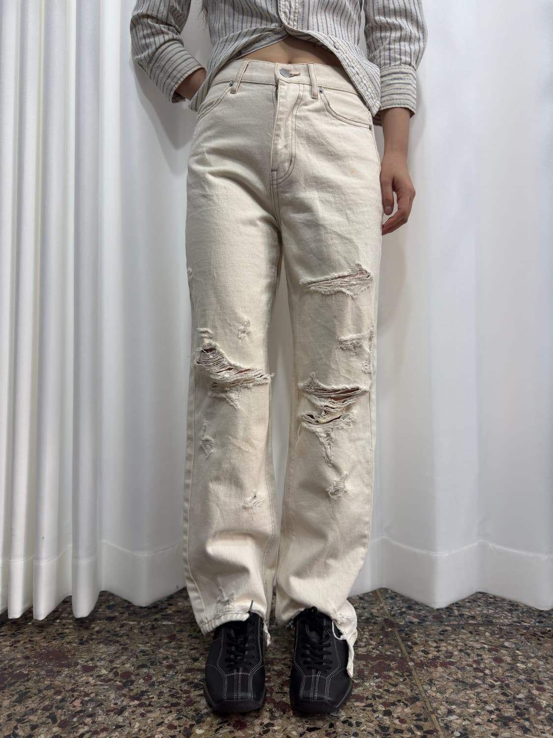 w.w.g damage detail pants 상품이미지1