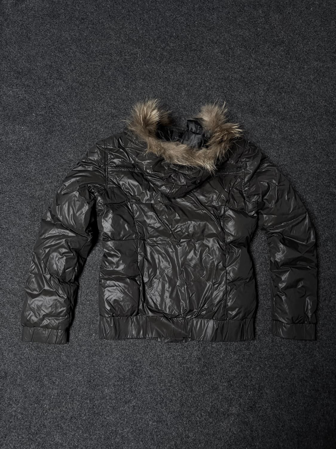 Vintage 00'sY2K Punk Vkei fur hood parka 상품이미지4