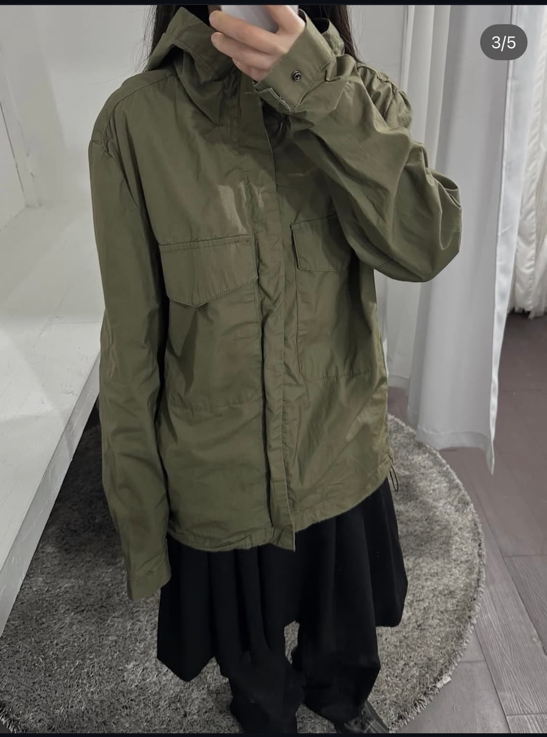 zara man khkai pocket hood jacket 상품이미지3