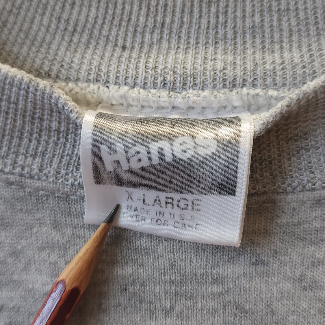 90s 헤인즈 빈티지 스웻셔츠 플레인 스웻셔츠 라이트 그레이 xl 상품이미지4