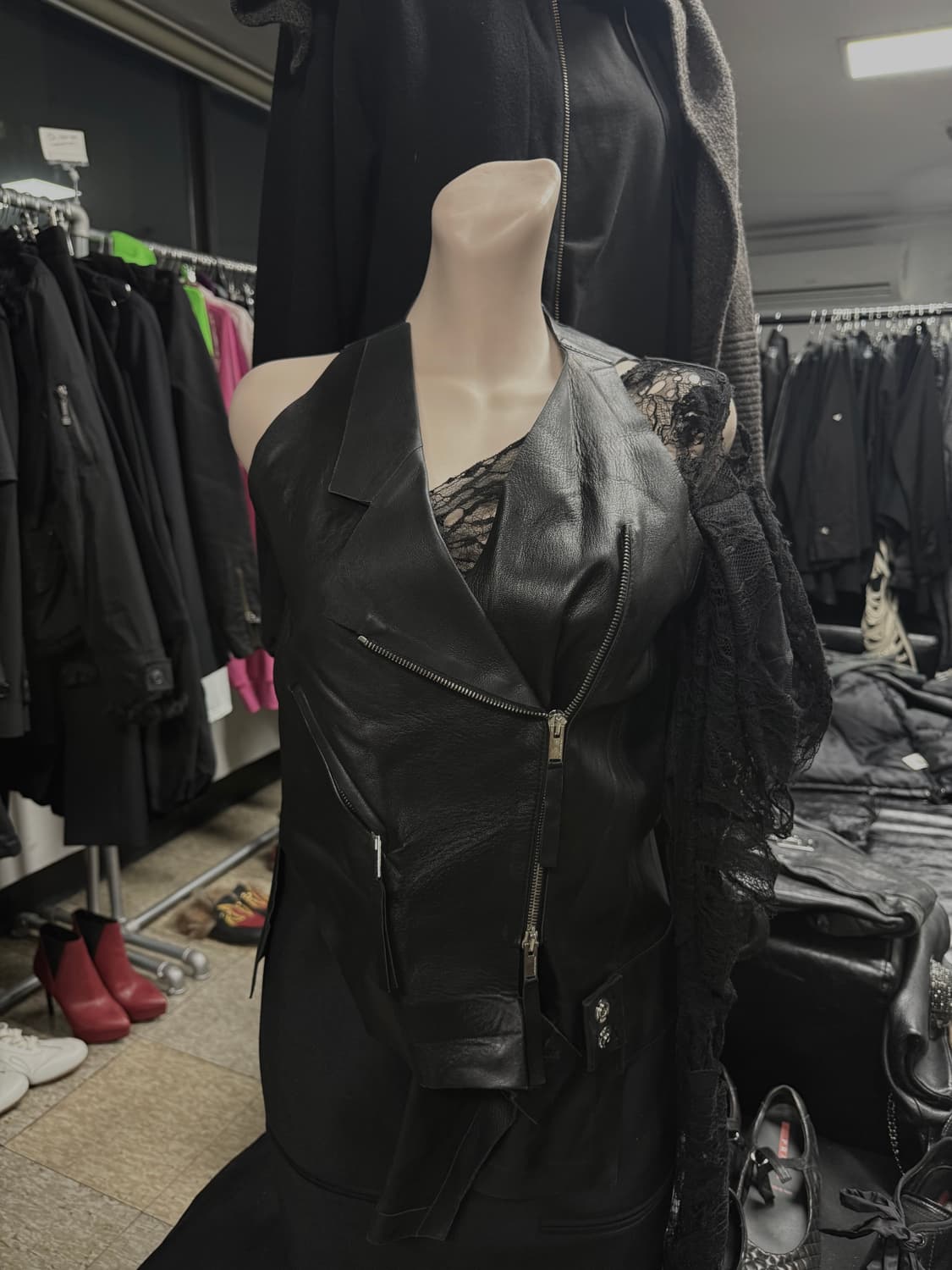 코스튬내셔널 13SS 오리가미 레더 레이어 베스트 상품이미지2