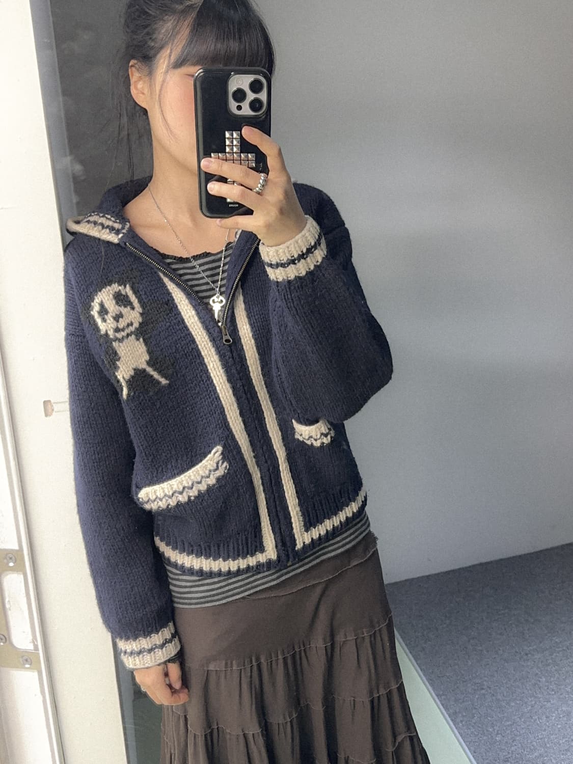 panda knit hd zip up 상품이미지3