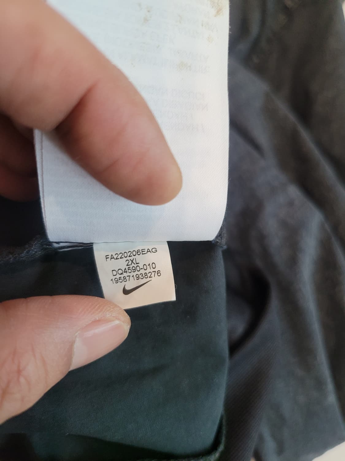 XXL 나이키 블랙 워시드 우븐 봄버 자켓  상품이미지6