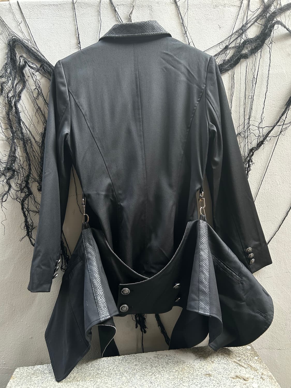 *rare design* VTG v-kei 디테일 블랙 펑크 자켓 상품이미지6
