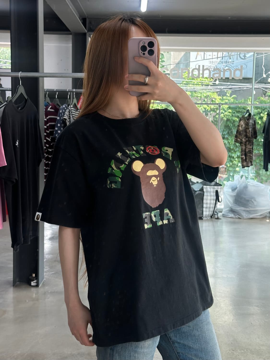 베이프 카모 베어사루 반팔티 상품이미지2