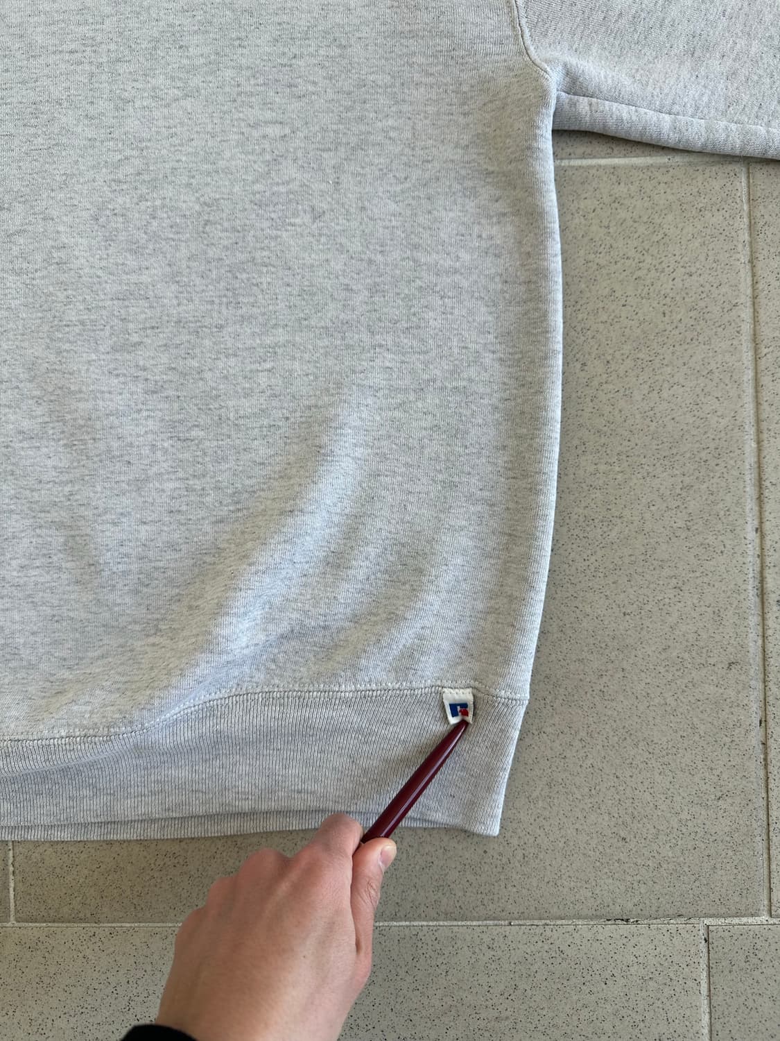 90s 빈티지 러셀 스웻셔츠 오트밀 L USA 상품이미지3