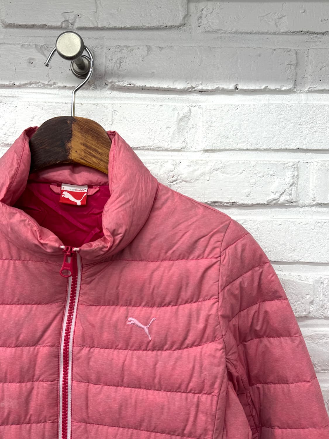 퓨마 핑크 경량패딩 상품이미지4