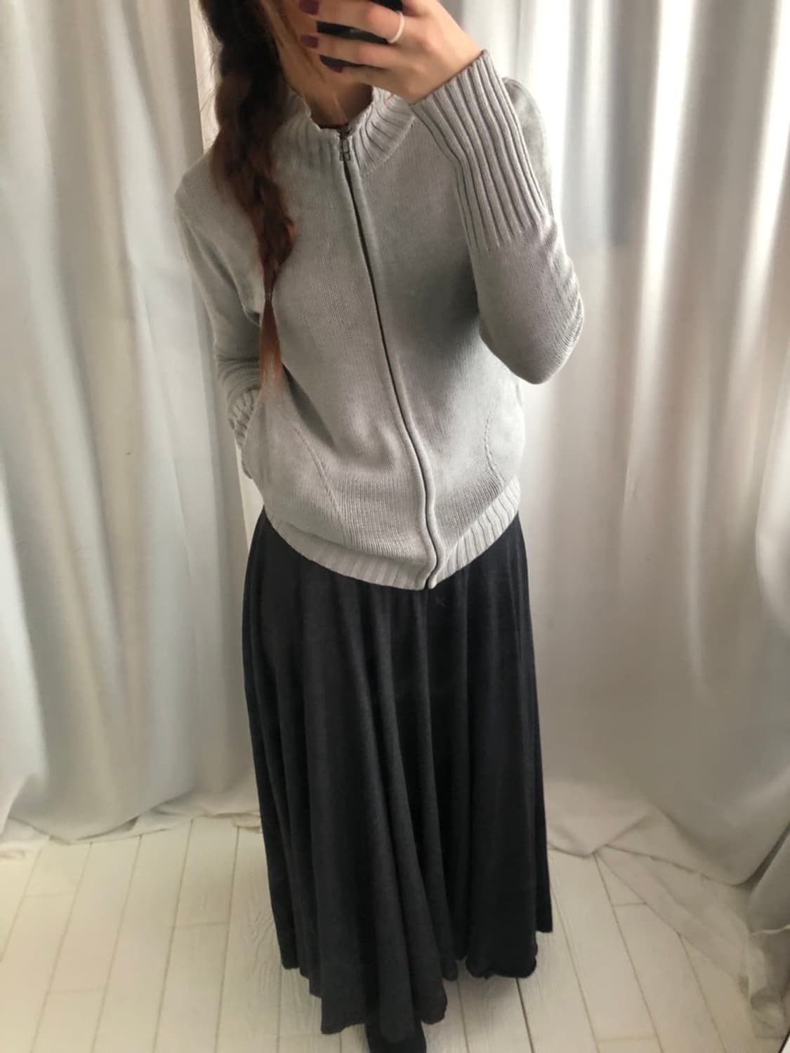 561. gray sweater zip-up 상품이미지6