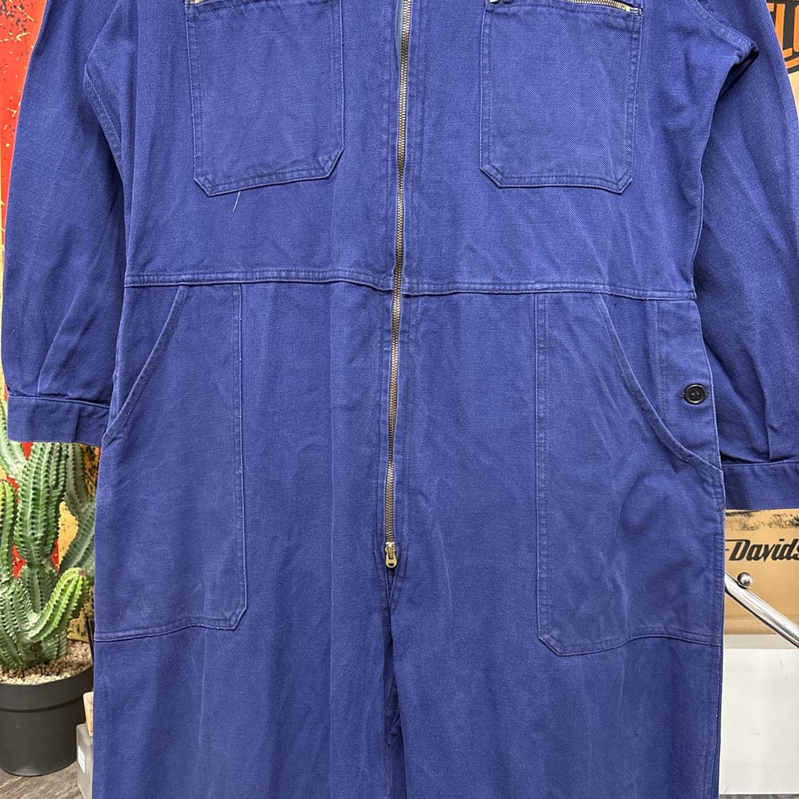 80~90s 프렌치 워크웨어 코튼트윌 커버올 점프수트 N982 상품이미지4