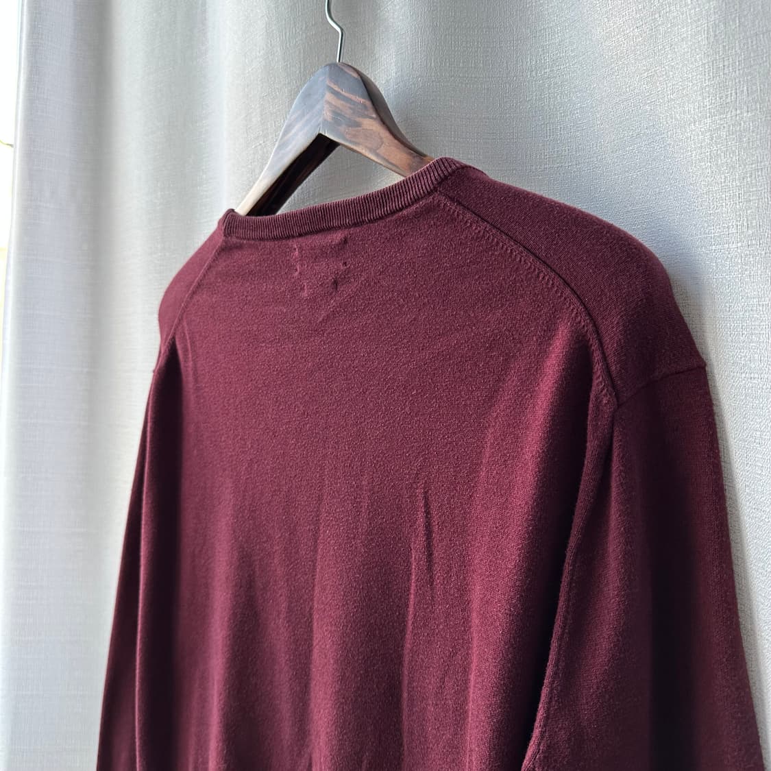 폴로 랄프로렌 피마 코튼 라운드 니트 버건디 M 상품이미지8