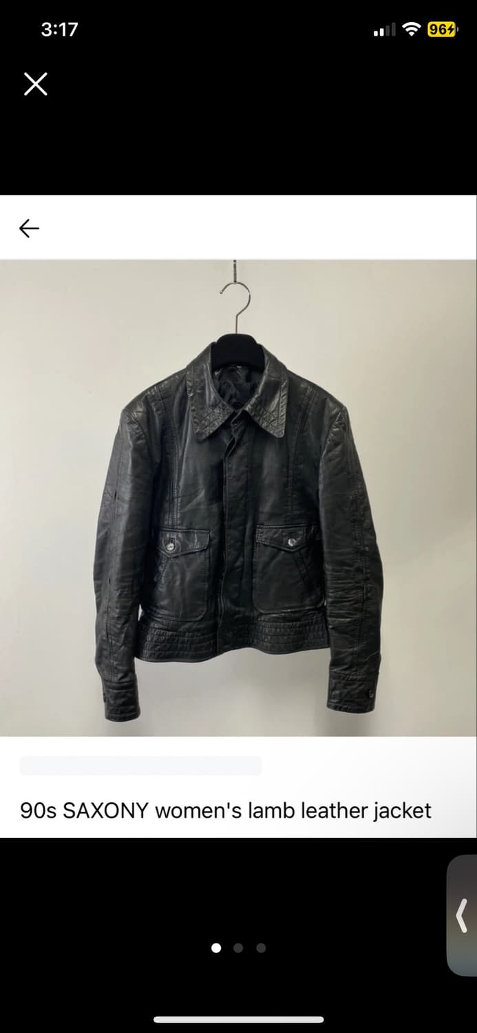 빈티지 램스킨 레더 자켓 38사이즈 상품이미지1