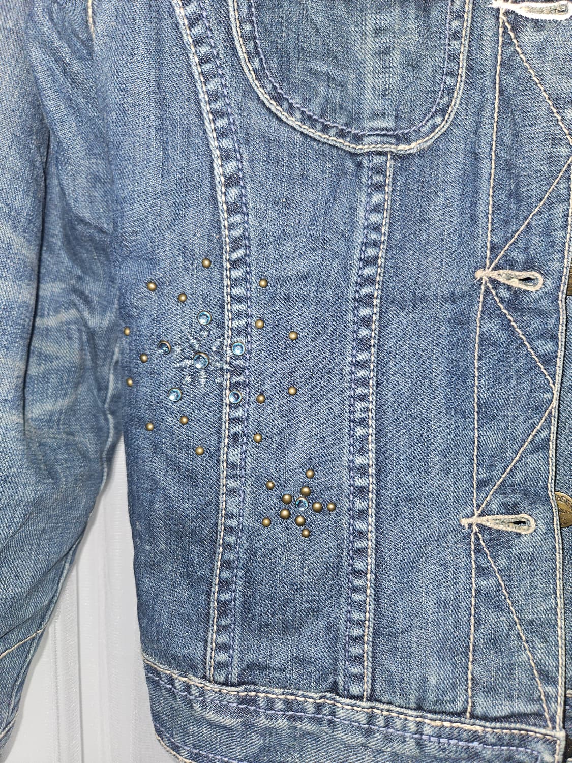 authentic gap 퍼 트리밍 젬스톤 데님 자켓 상품이미지3