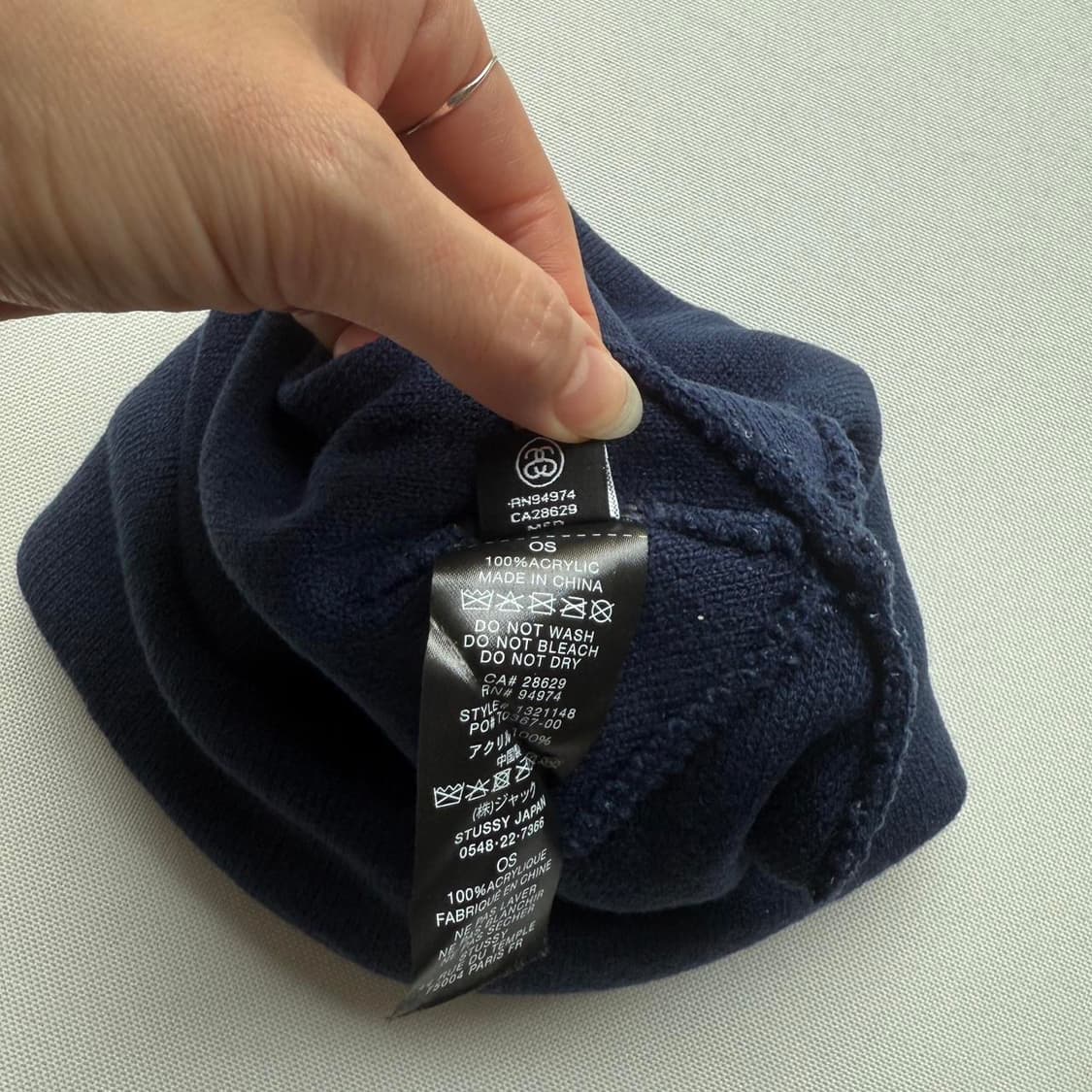 스투시 스파이럴 니트 비니 네이비 상품이미지3