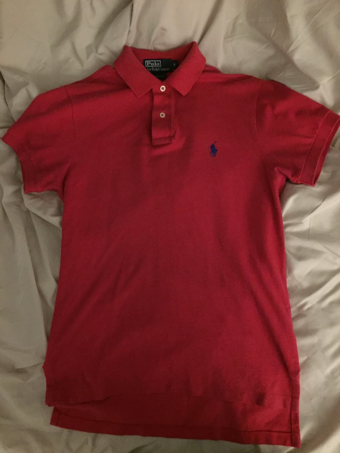 빈티지 빨강 폴로 카라티m 상품이미지1