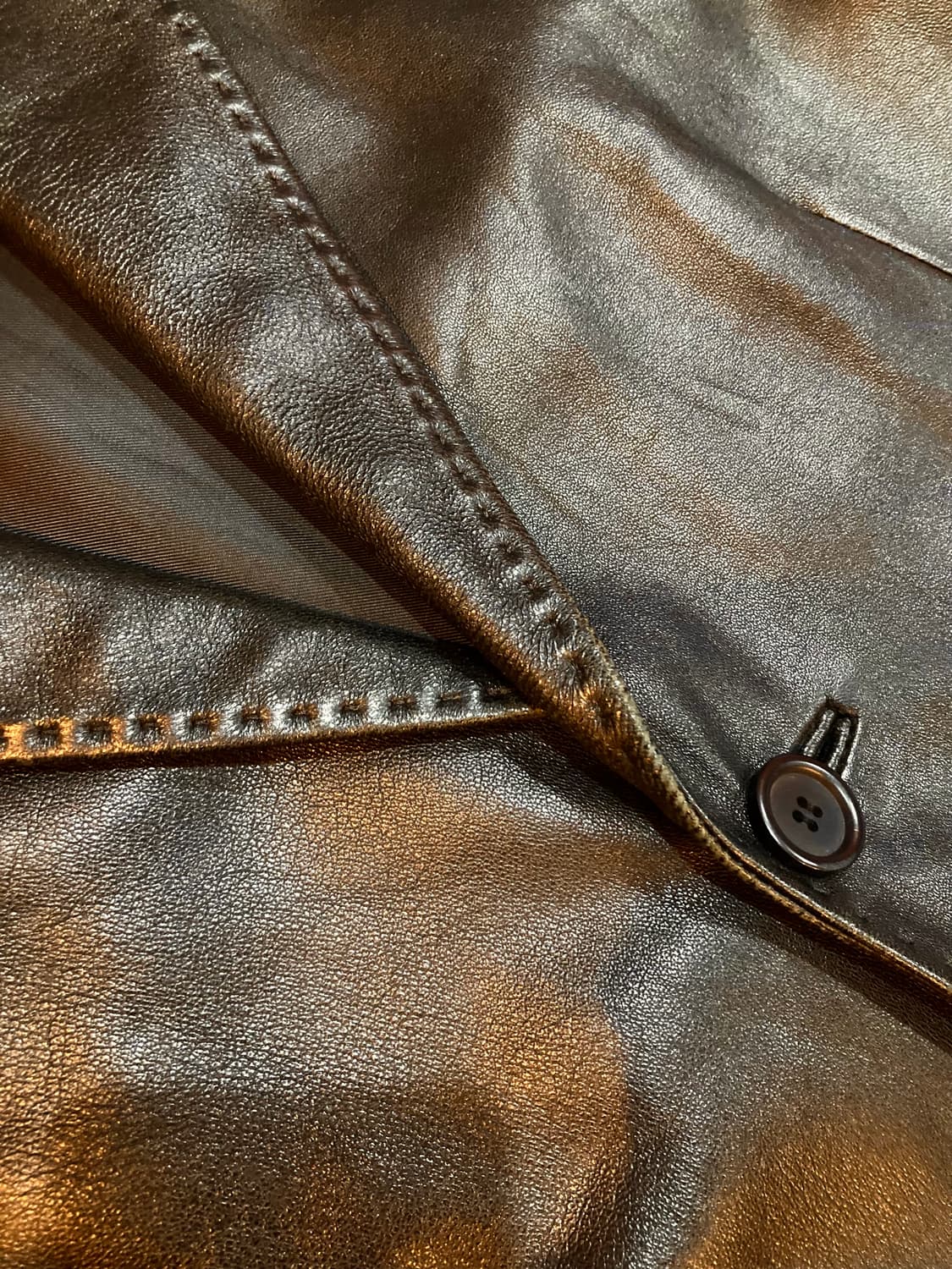 램스킨 투버튼 싱글 레더자켓 상품이미지5