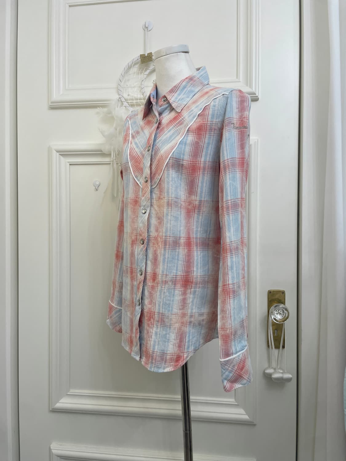 TOMMY GIRL signature check vintage shirt 상품이미지2