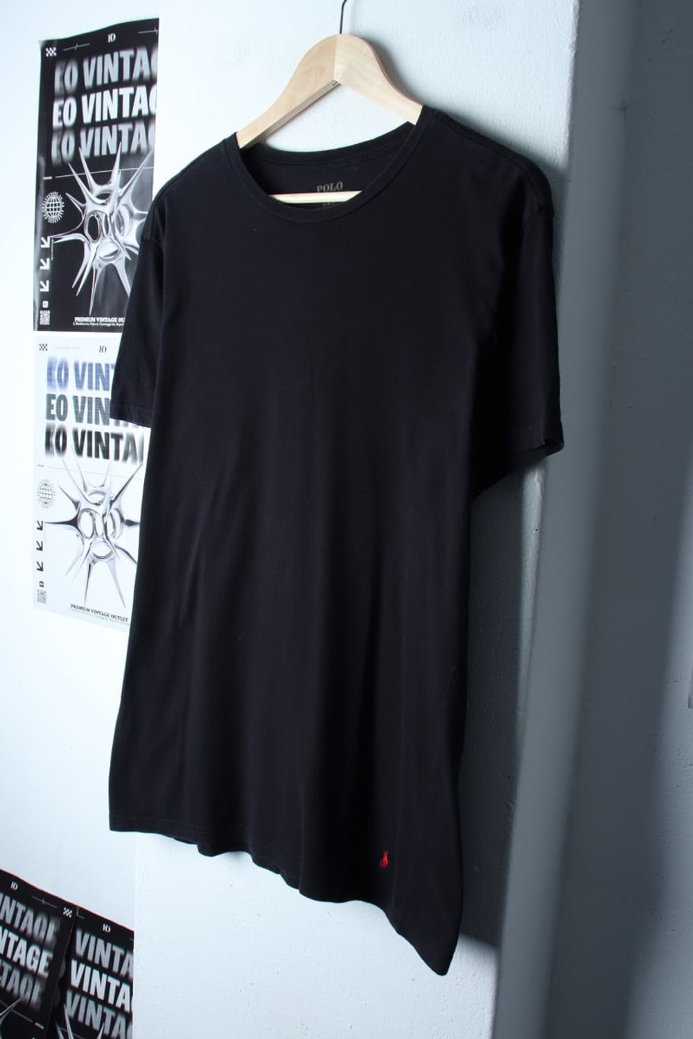 (L-XL) 폴로 랄프로렌 반팔 티셔츠 블랙 무지 레드포니-H30199 상품이미지1
