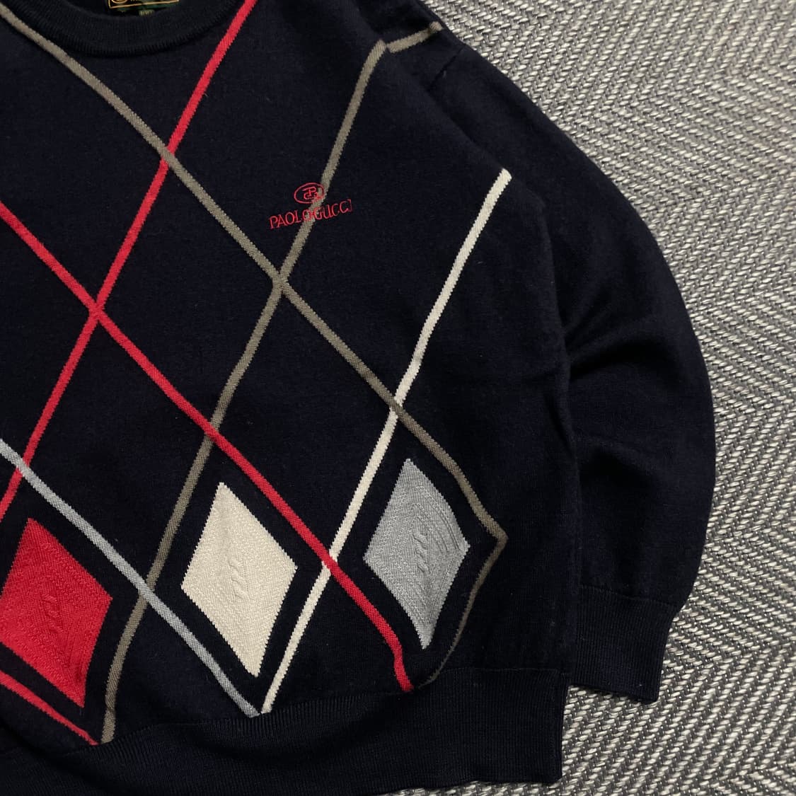 Paolo Gucci 아카이브 아가일 패턴 크롭 니트o 5474 상품이미지2