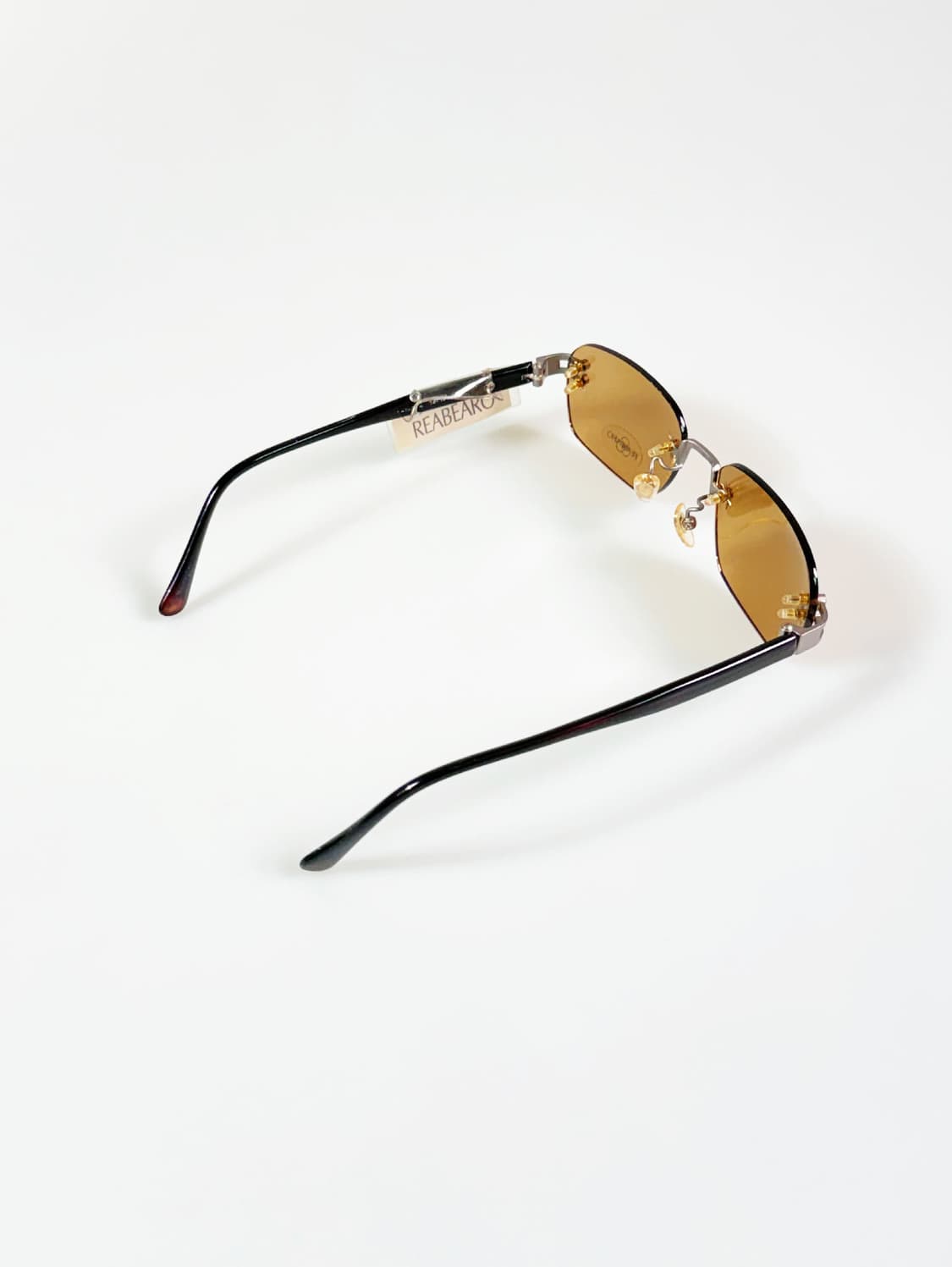 REABEARO 무테 스퀘어 메탈 프레임 빈티지 틴트 선글라스 상품이미지5