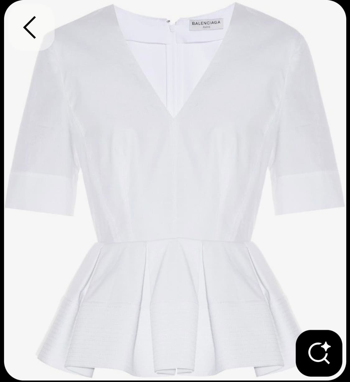 새상품 발렌시아가(Balenciaga)의 V넥 페플럼 헴 탑입 상품이미지4