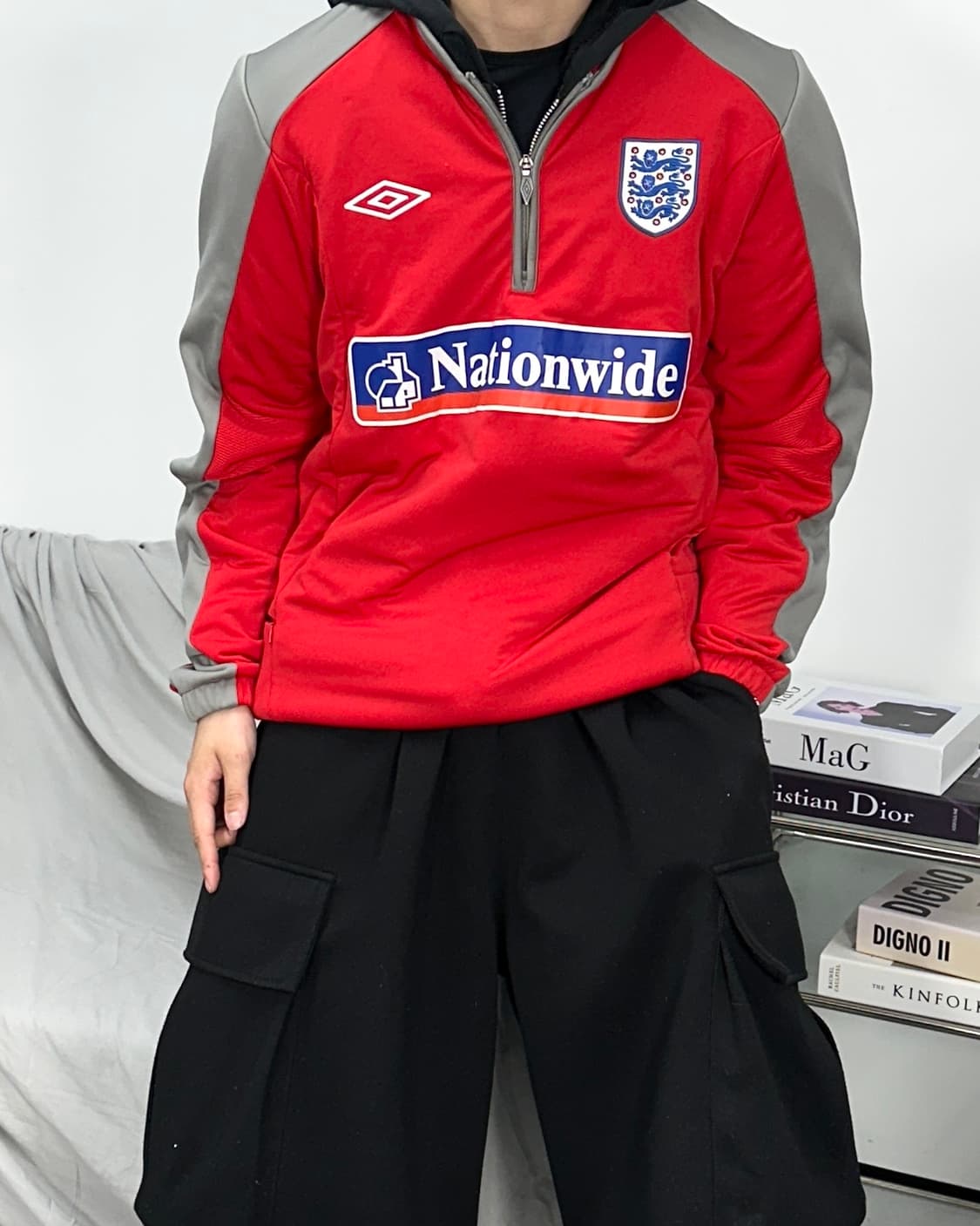 엄브로 09-10 잉글랜드 국대 풀오버 드릴탑 M 상품이미지2