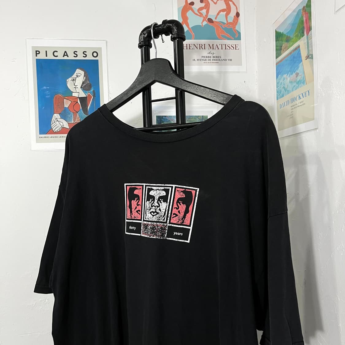 오베이 빈티지 프린팅 반팔티셔츠 상품이미지3