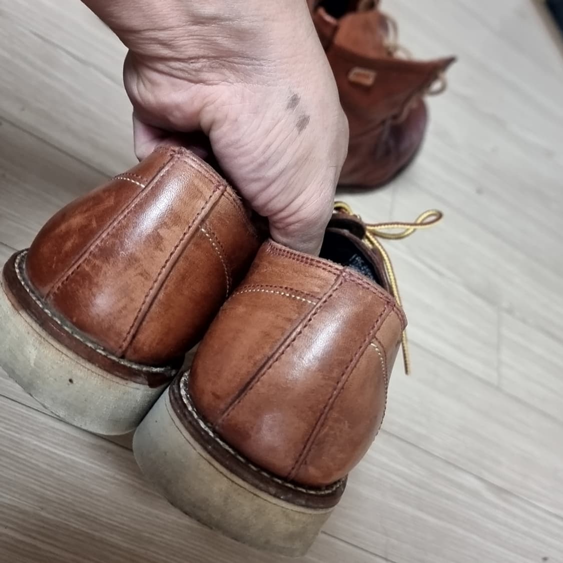 호킨스 브라운 가죽 남성 캐주얼 더비슈즈(270-275) 상품이미지6