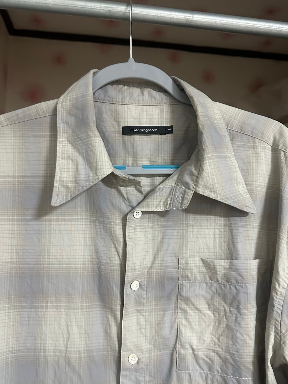 해칭룸 Archive Shirt V2 Warm Grey Check 3 상품이미지2