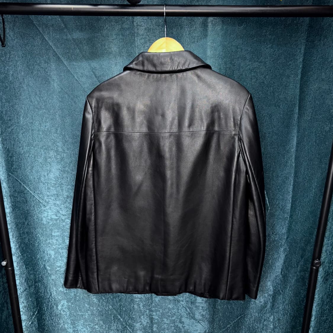 (M) 90s 캘빈클라인 혼방 레더 자켓 상품이미지3