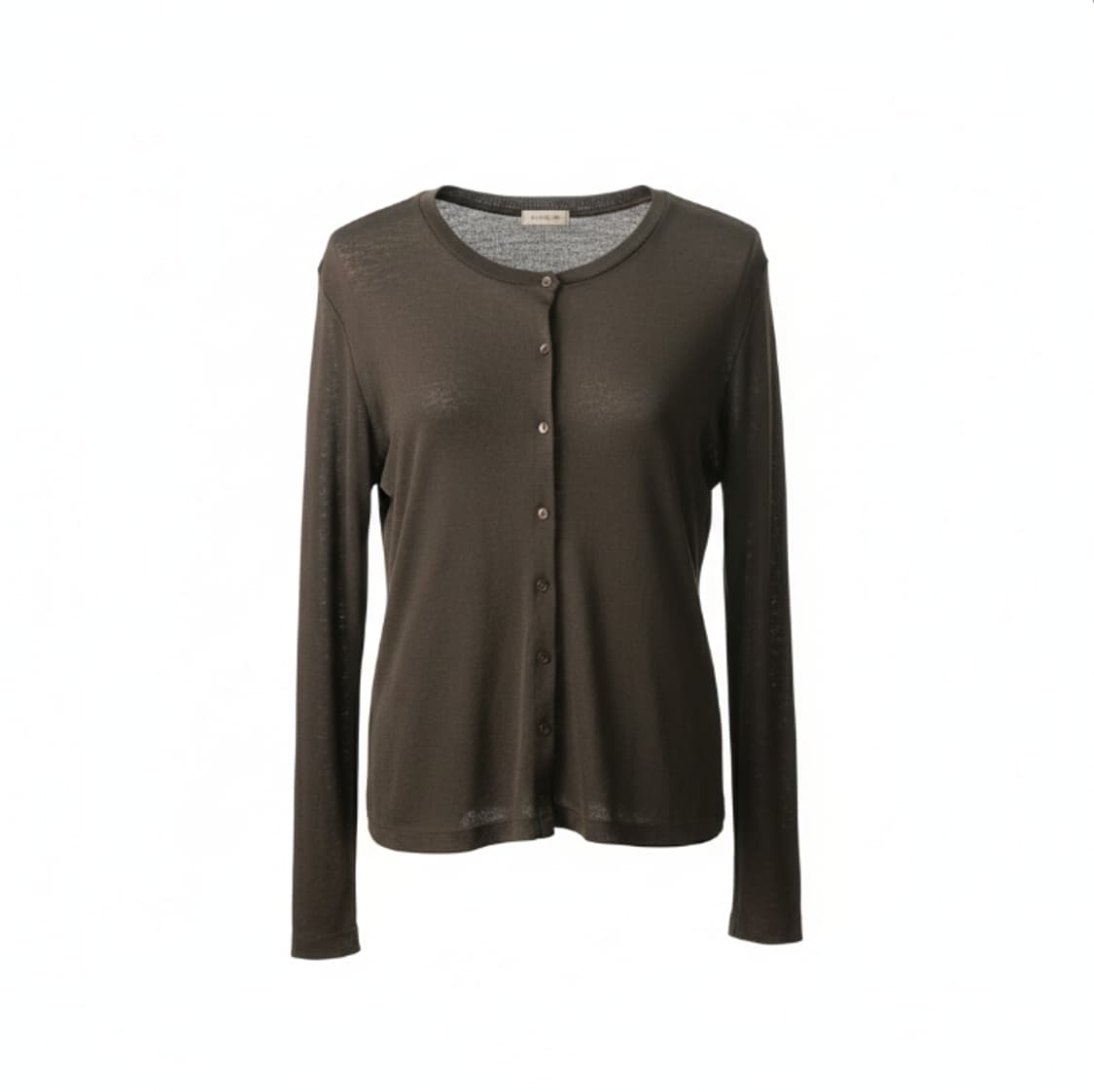 일본빈티지 INE 브라운 니트 가디건 슬림핏 1895 상품이미지1