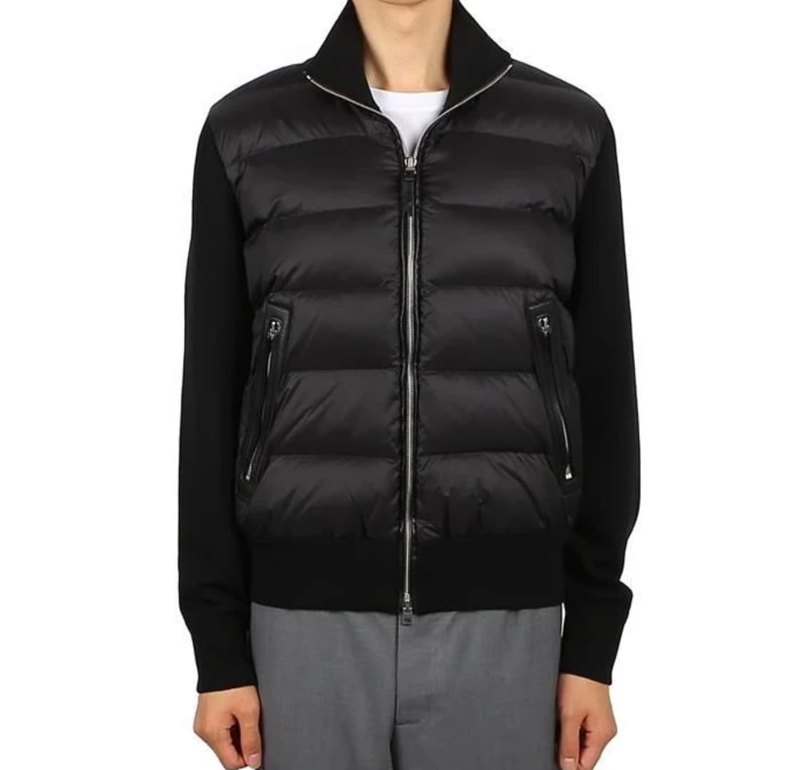 (A+/52) /  톰포드 나일론 다운 프론트 니트 패딩 블랙 상품이미지10