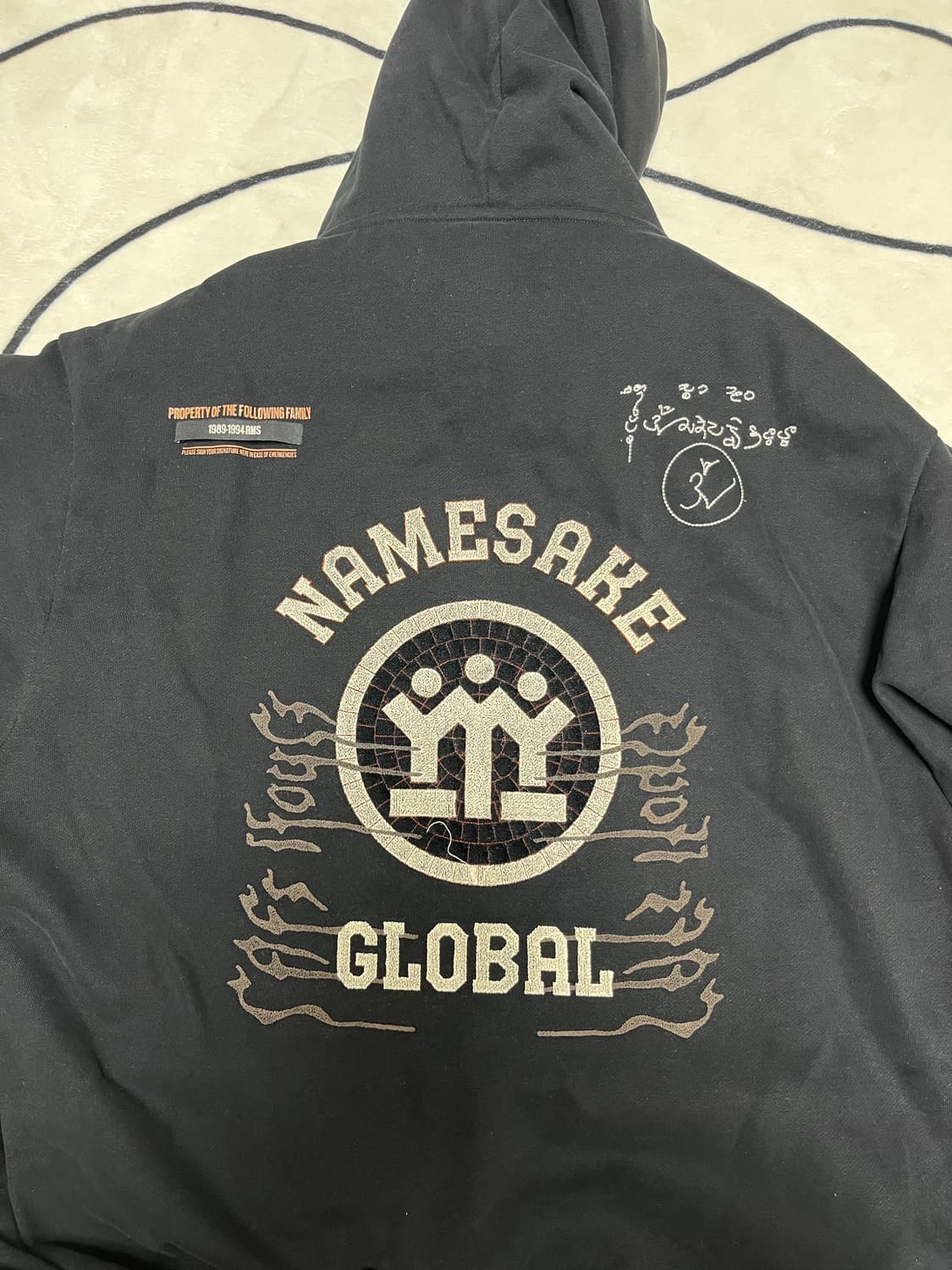 NAMESAKE BLACK SAVA HOODIE L SIZE 상품이미지4