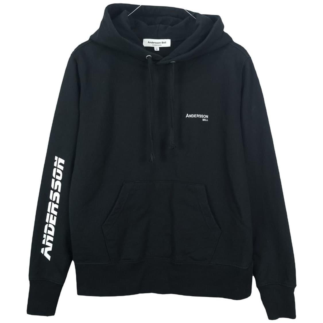 [앤더슨벨] 그래픽 프린팅 후드티 블랙 M18747 상품이미지2
