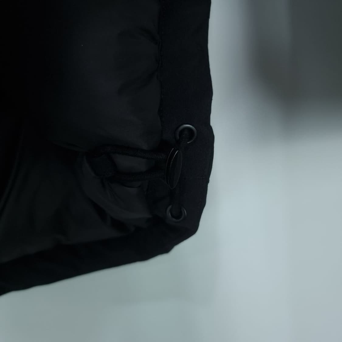 [에스피오나지] 덕다운 라쿤퍼 오버핏 후드 야상 패딩 블랙 M18327 상품이미지6