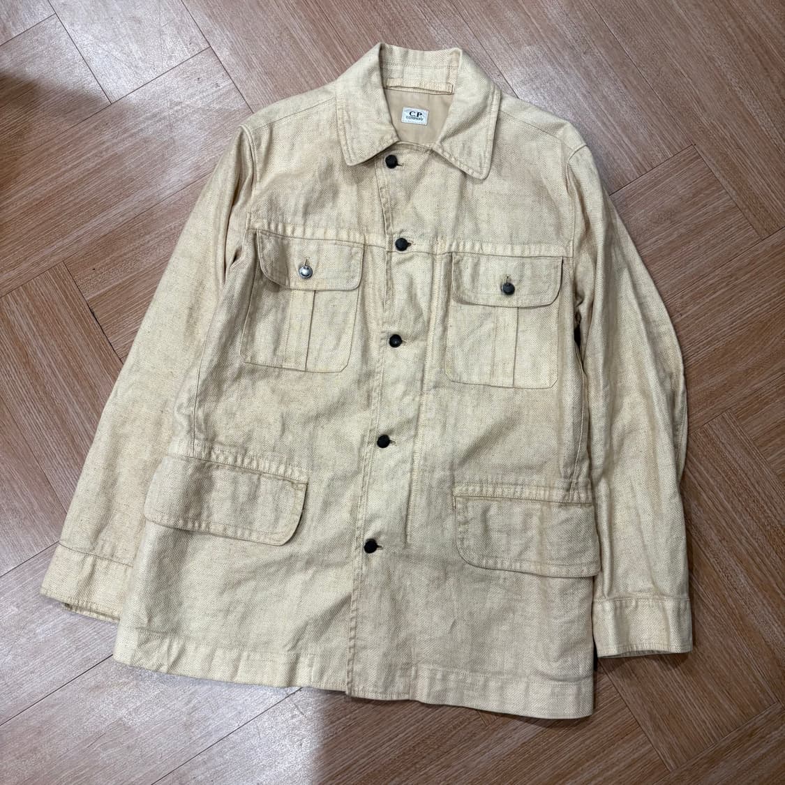 씨피컴퍼니 리넨 라이트 베이지 필드 자켓 상품이미지4