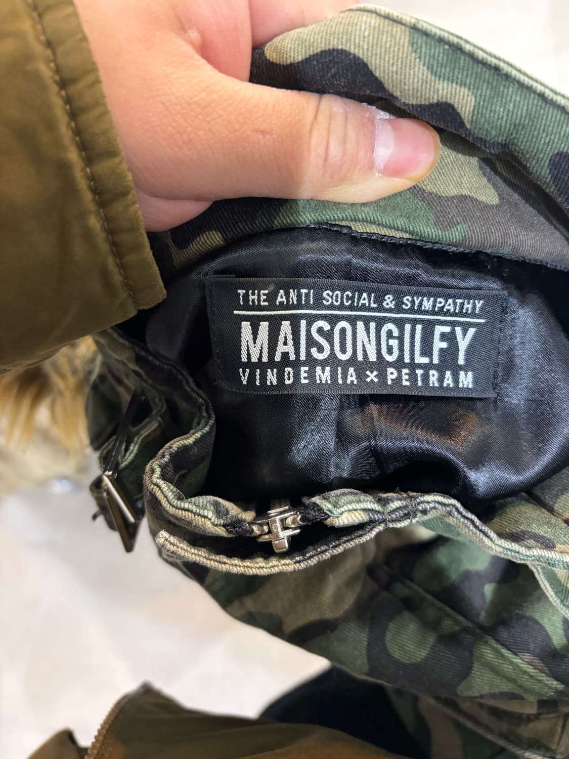 Maisongilfy 카모 밀리터리 퍼후드 집업 자켓 상품이미지9