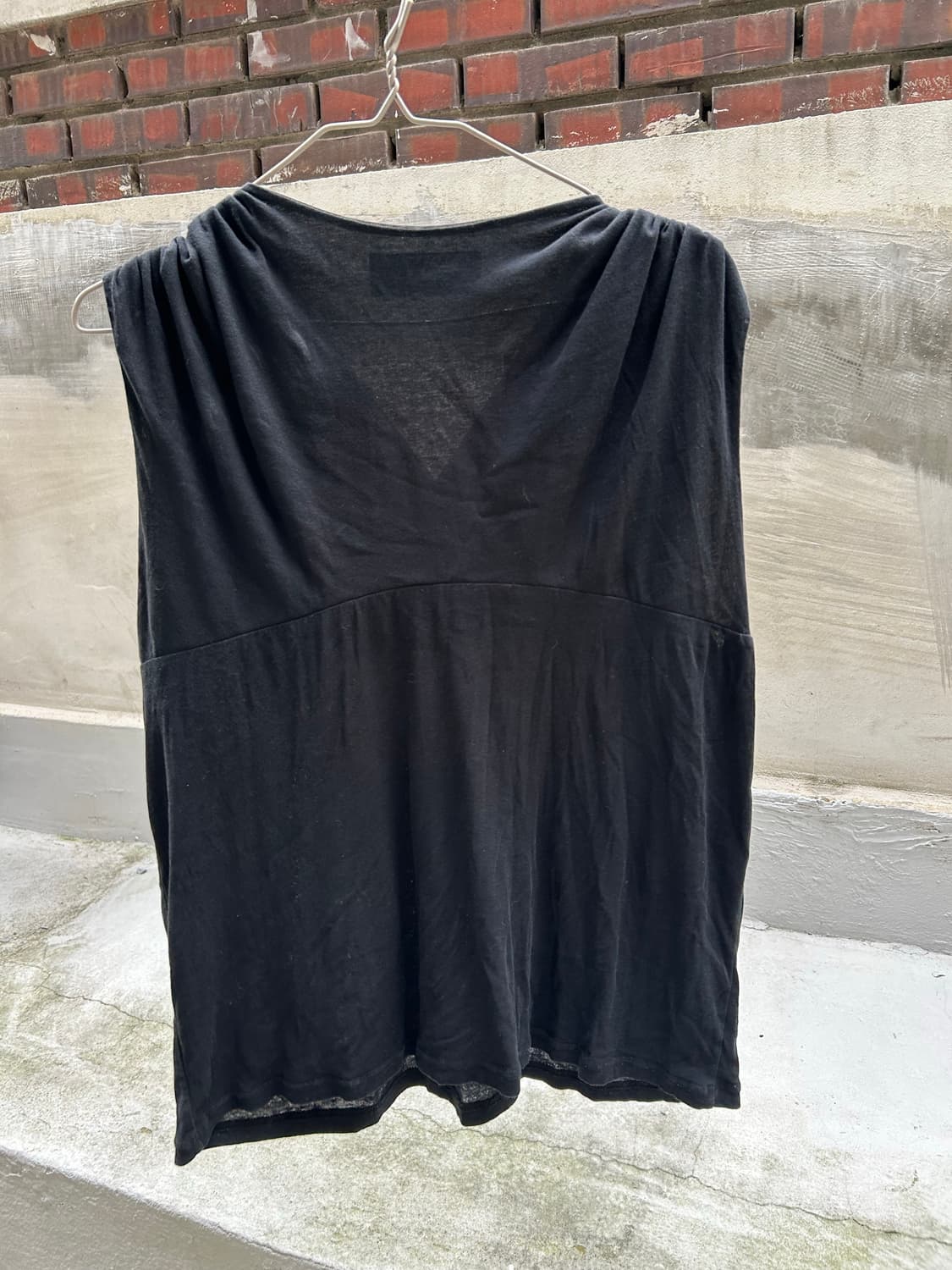 *rare* gomme 고무 블랙 슬리브리스 상품이미지3