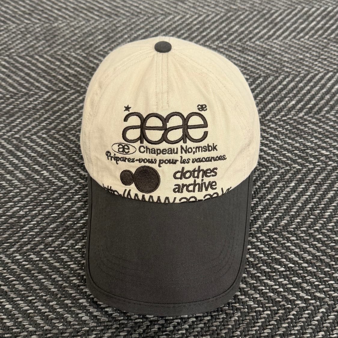 에이에이(aeae) 볼캡 모자 베이지/블랙 (OS) 상품이미지1