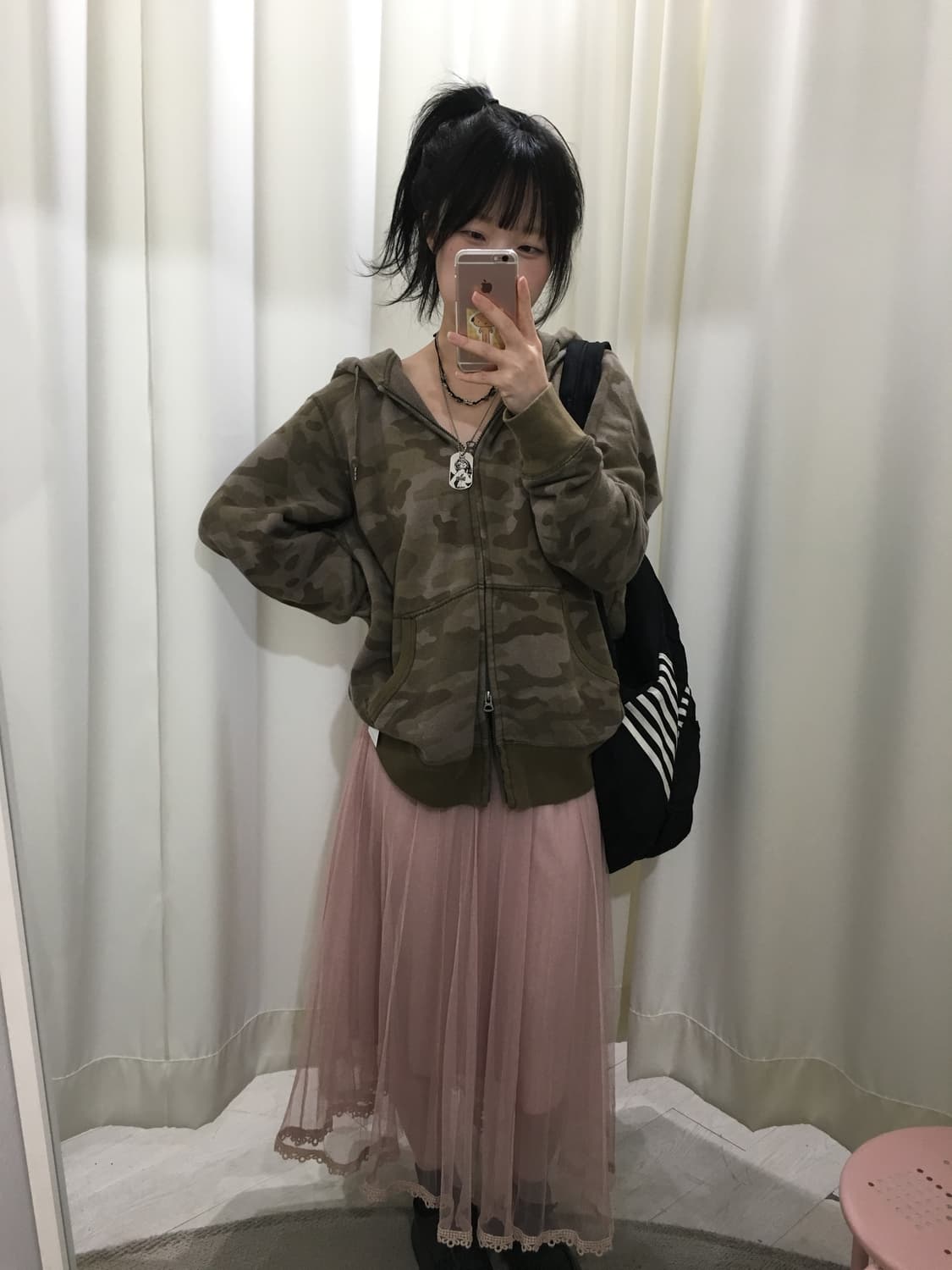 pink lace sheer tulle skirt 상품이미지4