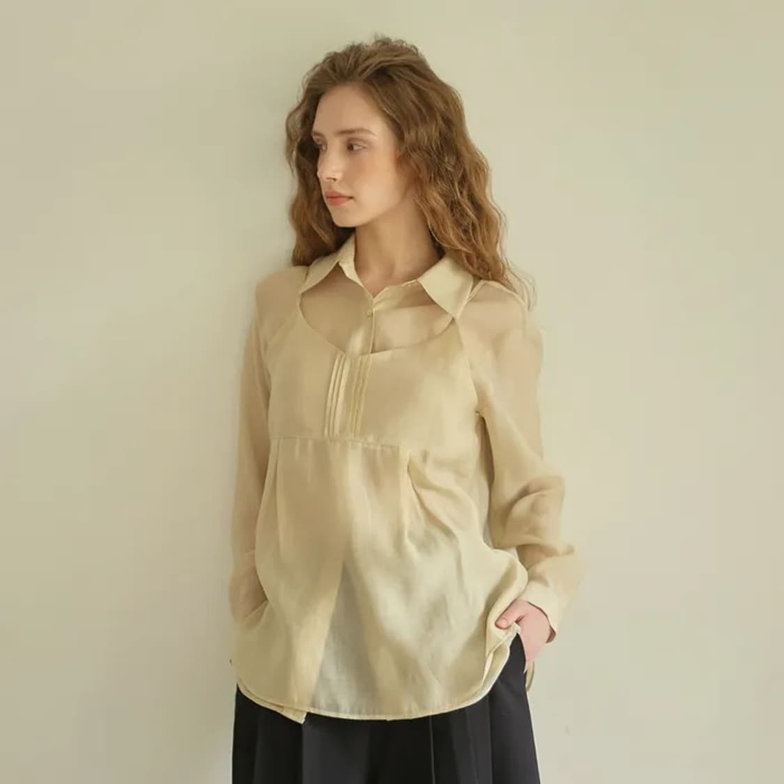 아우로 쉬어 뷔스티에 세트 sheer bustier 상품이미지1