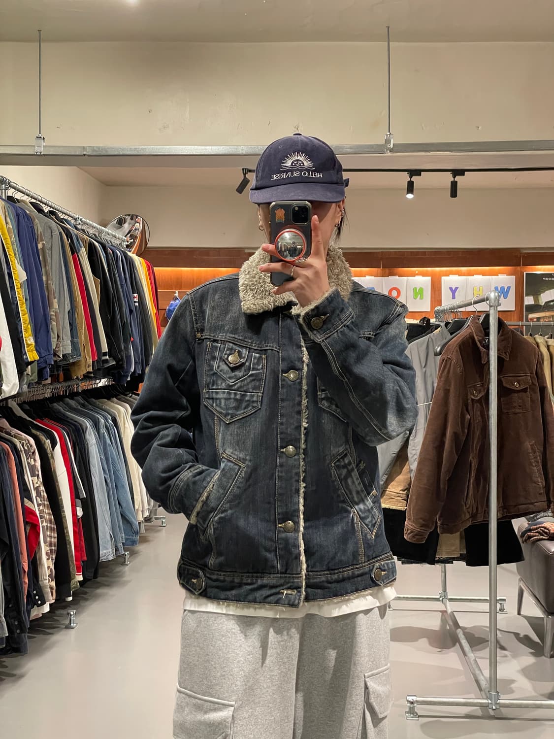 빈티지 데님 쉐르파 자켓 상품이미지1