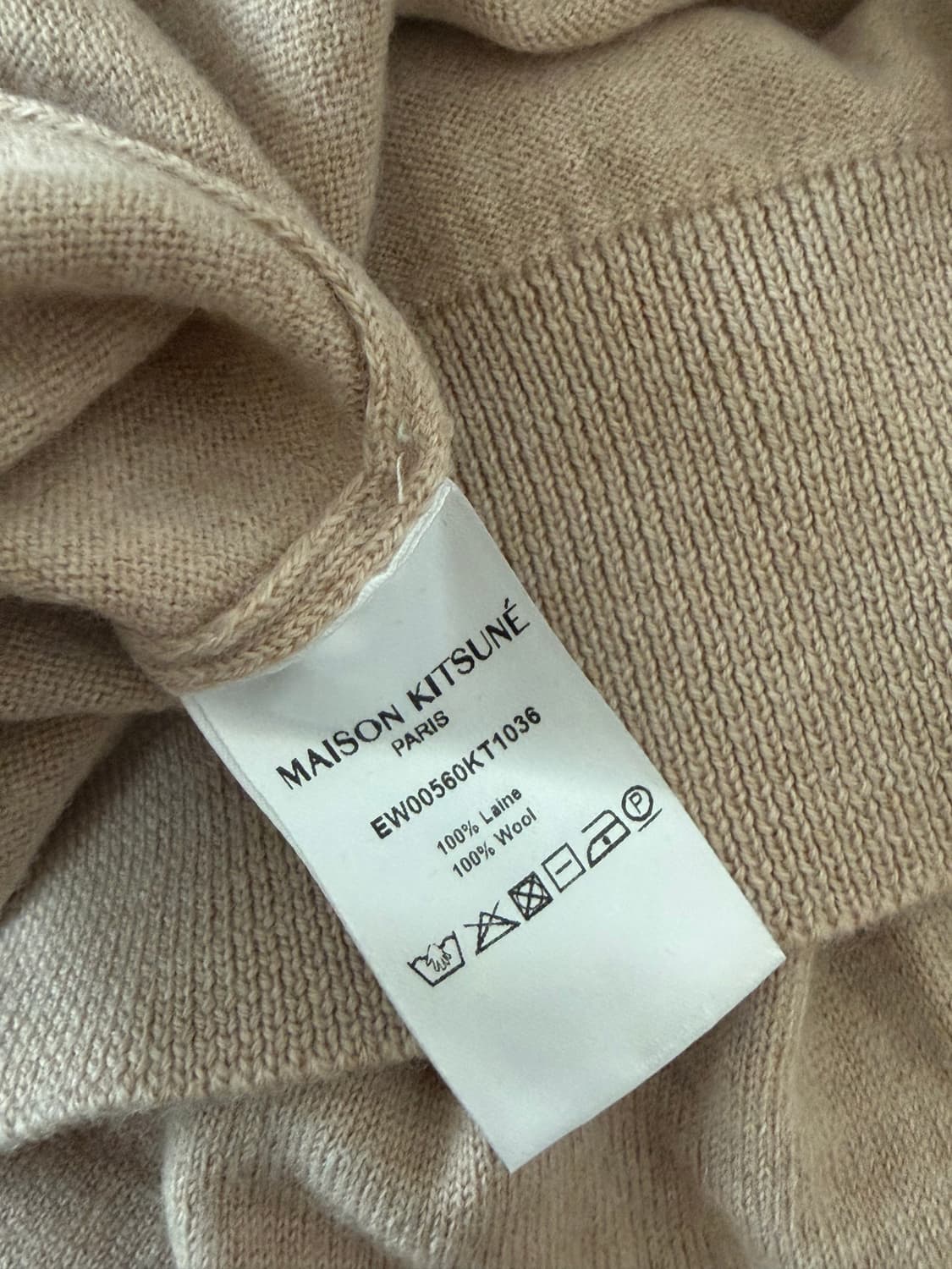메종키츠네 폭스헤드 패치 라운드넥 니트 여성용 M 상품이미지4