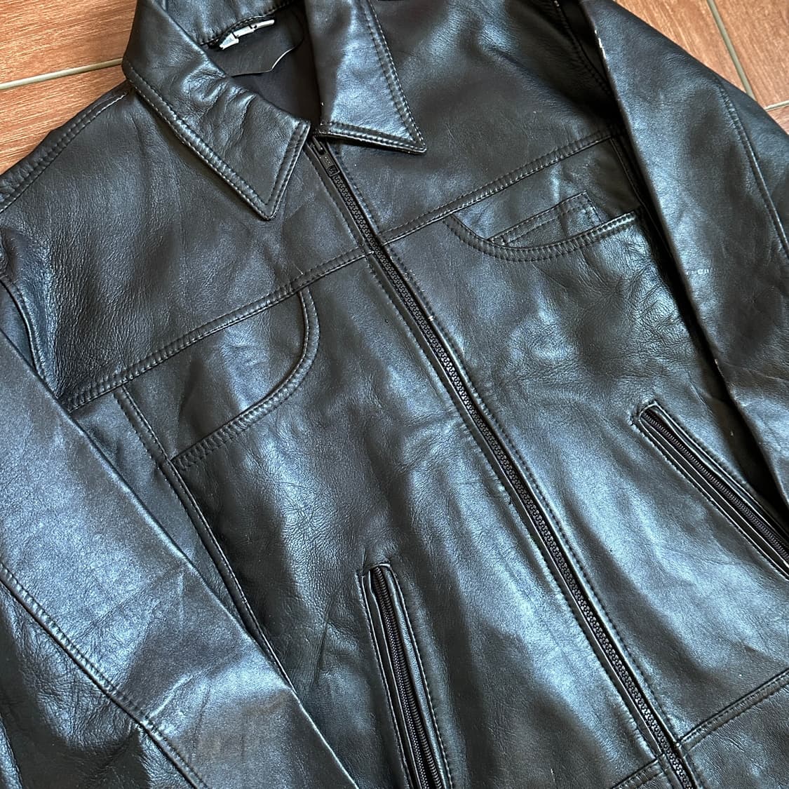 80-90’s Vintage genuine leather jacket 상품이미지3