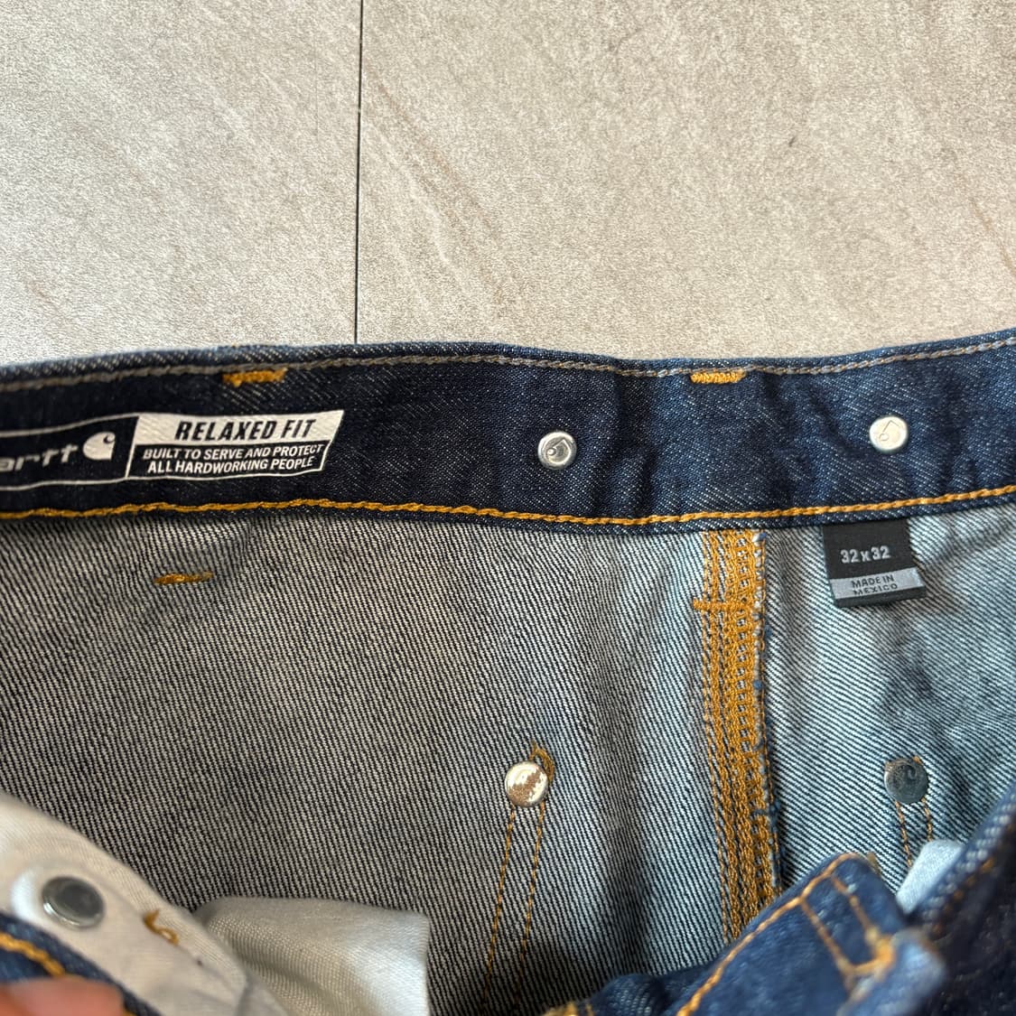 칼하트 정품 데님 더블니 팬츠 바지 상품이미지5