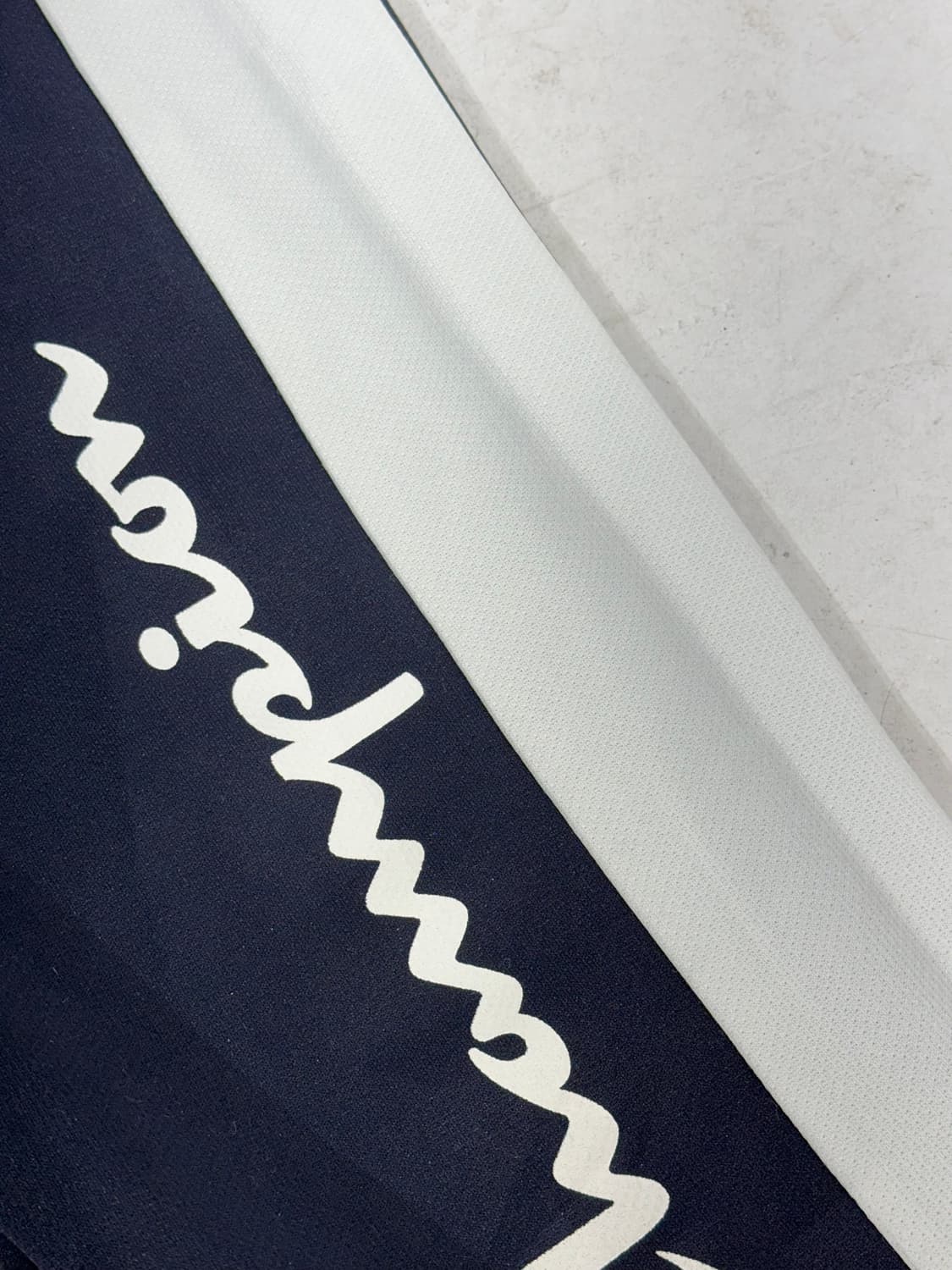 챔피온 네이비 와이드 사이드 로고 화이트 트레이닝 팬츠 추리닝 바지  상품이미지6